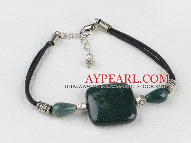 lovely 7.5 inches India agate bracelet with extendable chain