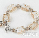 light brown manmade crystal colored glaze bracelet