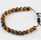 7,5 inches 8mm tiger eye perler med uttrekkbare kjeden