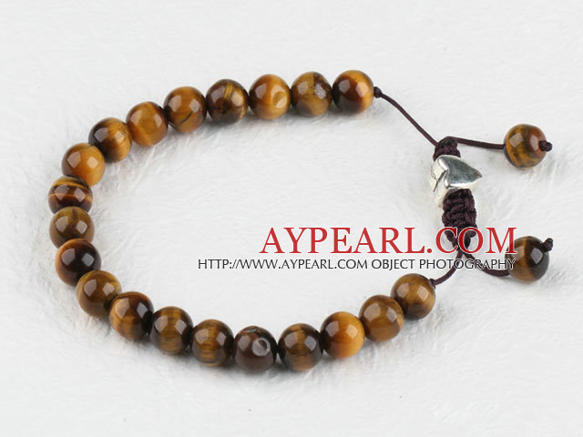 7.5 inches 8mm tiger eye beads with extendable chain