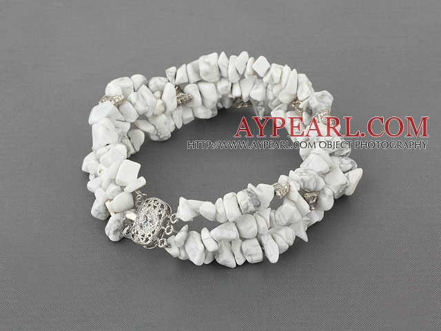 6-8mm howlite bracelet Χολήτης βραχιόλι