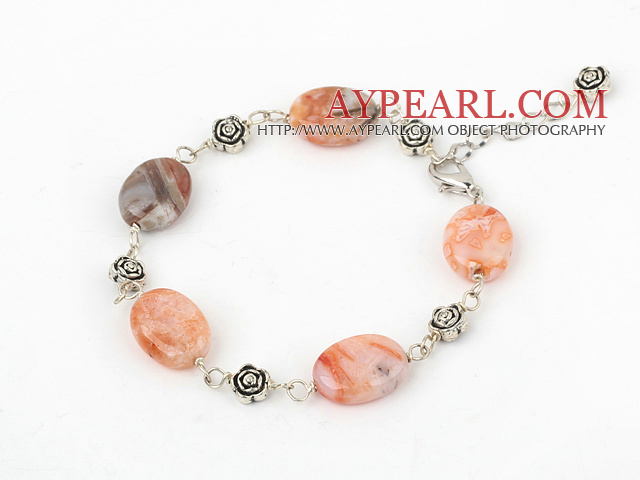 multi cloudy stone bracelet with lobster clasp