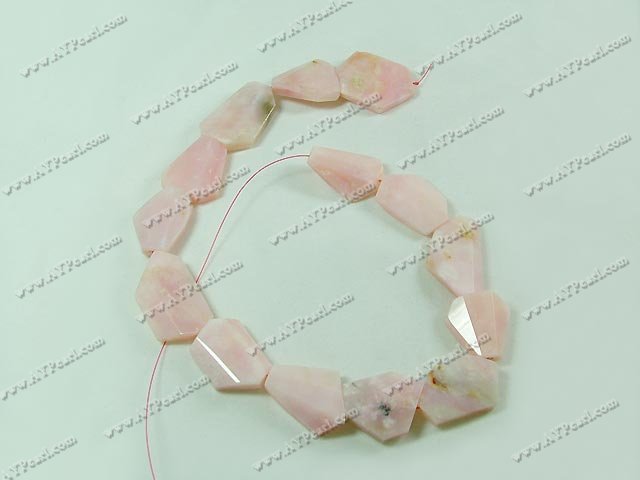 pink gem beads, 18*28mm nugget, Sold per 15.7-inch strand.