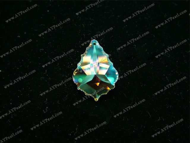 Austrian crystal pendant,cystal AB, 38mm baroque, Sold by each.