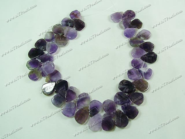 amethyst beads, 8*16mm teardrop, sold per 15.7-inch strand.