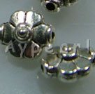 Metal alloy beads,8mm flower, Sold per pkg of 50.