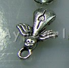 Metal alloy charm, 14mm angel, Sold per pkg of 50.