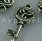 Metal alloy beads, 16mm key, Sold per pkg of 50.