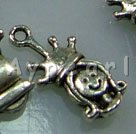 Cupronickel charm, 14mm queen, Sold per pkg of 50.