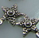 Metal alloy charm, 14mm star, Sold per pkg of 50.
