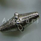 Alloy beads,10*25mm,cone. Sold per pkg of 100.