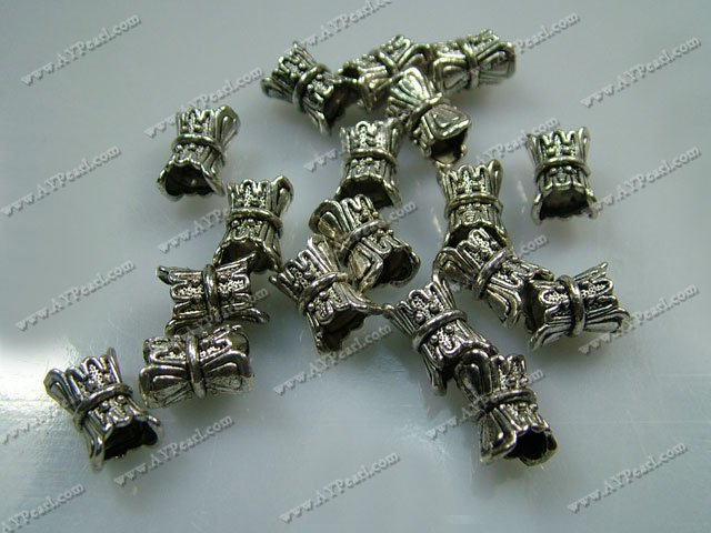 Metal alloy beads, 9*14mm, Sold per pkg of 50.
