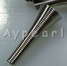 Alloy spring beads,steel, 14*26mm  horn, Sold per pkg of 10.