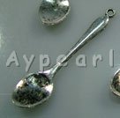 Metal alloy charm, 30mm spoon, Sold per pkg of 50.