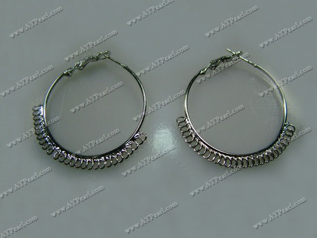 Alloy Hoop earring, 35mm round , Sold per pkg of 50 pairs.