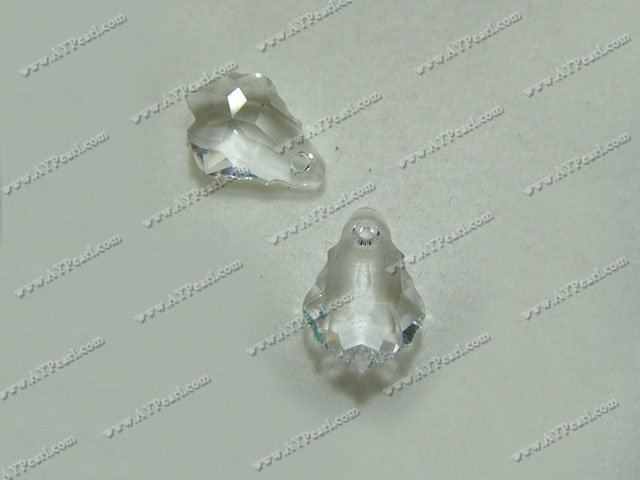 Austrian crystal pendant,crystal,11mm wide, 16mm long baroque, Sold per pkg of 24.