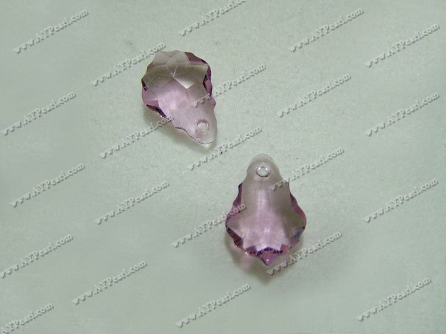 Austrian crystal pendant,crystal light purple,11mm wide, 16mm long baroque, Sold per pkg of 24.