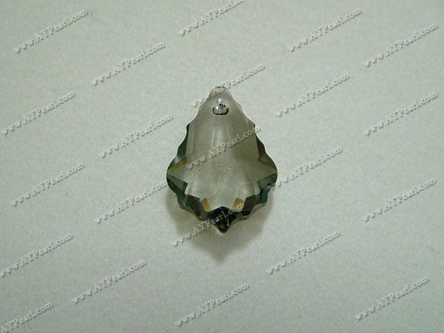 Austrian crystal pendant,crystal gray,11mm wide, 22mm long, baroque, Sold per pkg of 16.