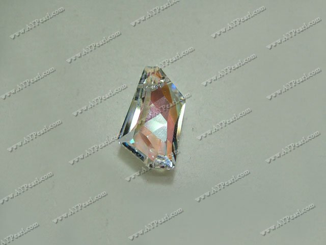 Austrian crystal pendant, crystal AB, 18mm De-art drop, Sold per pkg of 72.