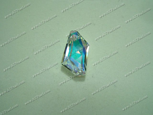 Austrian crystal pendant, crystal AB, 18mm De-art drop, Sold per pkg of 72.