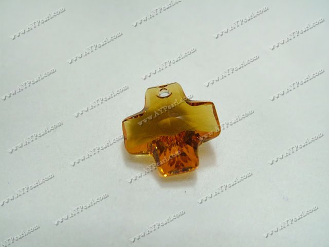 Austrian crystal pendant, crystal AB, 20mm cross, sold per pkg of 72.