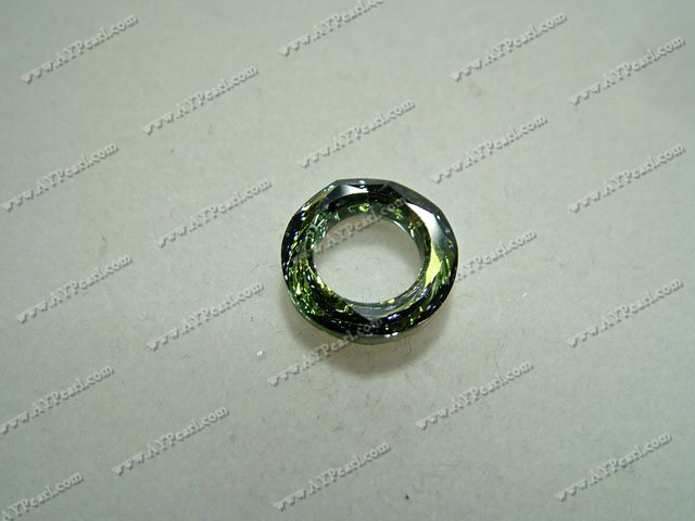 Austrian crystal component,topaz color ,14mm cosmic ring, Sold per pkg of 10.