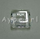 Austrian crystal component,crystal, 14mm square ring, Sold by each.