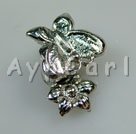 Alloy magnetic clasps, 15*21mm flower. Sold by each.