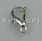 Alloy Lobster Clasps,8*15mm with ring, sold per pkg of 100.