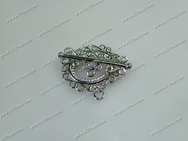 Alloy Toggle Clasps, 16*22mm fancy ring, Sold per pkg of 50.