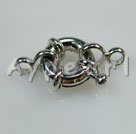 Alloy Springing Clasps, 15mm, Sold per pkg of 100.