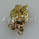 Wholesale ring jewelry-golden 2-ring clasp