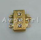 Wholesale ring jewelry-golden 3-ring clasp