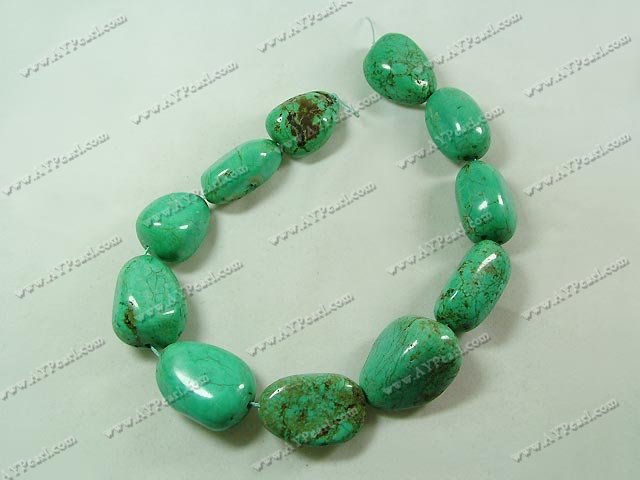 veins turquoise beads, 15*20 irregular, sold per 15.7-inch strand.