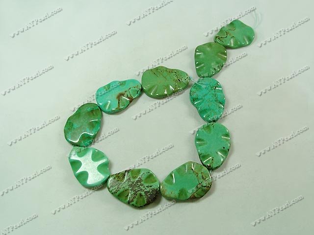 veins turquoise beads, 25*33mm wavy teardrap, sold per 15.7-inch strand.