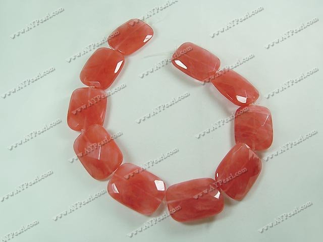 faceted cherry quartz