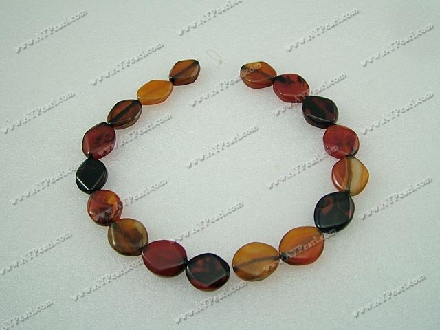 natural dream agate beads, 18*23mm faced flat oval, sold per 15.7-inch strand.