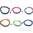 6 Pièces Style de Shamballa Evil Eye main Fashion Bracelet cordon (une pièce de chaque couleur)