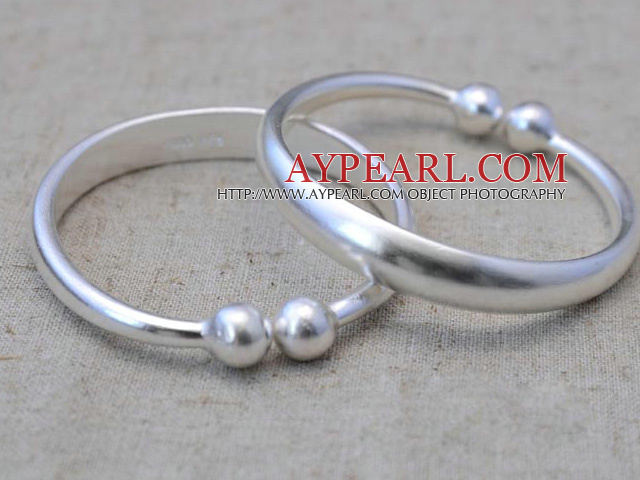 Απλή Χειροποίητο Σχεδιασμός 999 Sterling Silver βραχιόλι βαρύ βραχιόλι