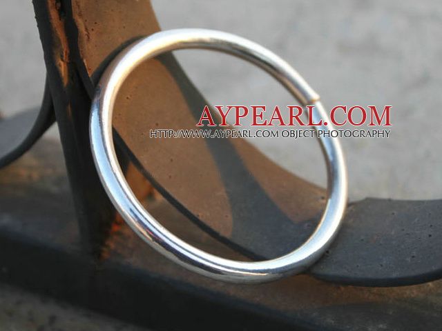 Απλή Χειροποίητο Σχεδιασμός 999 Sterling Silver Thin βραχιόλι βαρύ βραχιόλι