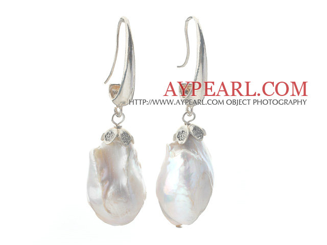 Fashion Style Pear Shape Big Nuclear White Pearl Korvakorut