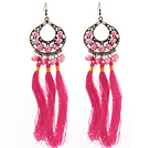 New Design Pink Style 6-7mm Pink Pearl Tassel Dangle Earrings