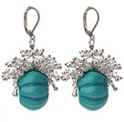 New Design Pumpkin Shape Turquoise and Metal Spacer Accessories Earrings