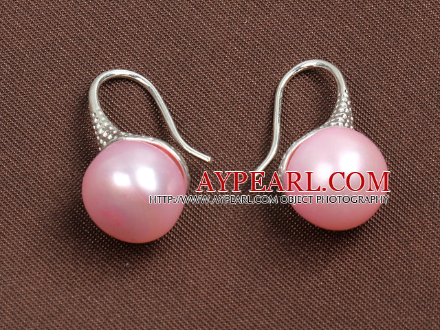 Simple Style Pink Natural apă dulce Pearl Cercei