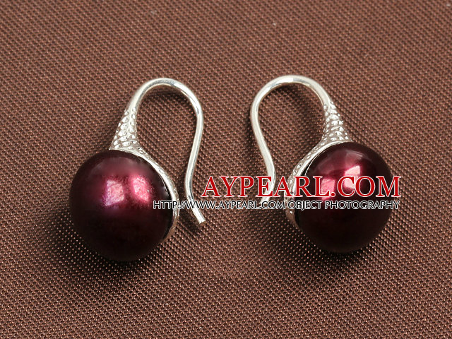 Simple Style vin natural de apă dulce Pearl Red Cercei