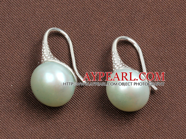 Simplu stil natural Mint Green apă dulce Pearl Cercei