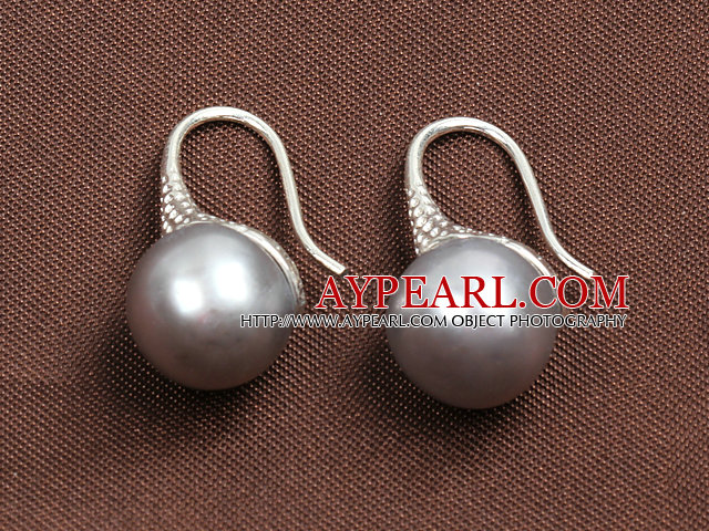 Μόδα Απλό Στυλ 10 χιλιοστά μοβ Polymer Clay τεχνητό Horn Charm σκουλαρίκια με Hook Fish