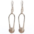 Beautiful Simple Style 10mm Faceted Round Agate Dangle Earrings With Fish Hook