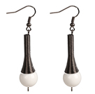 Vintage Style Simple White Sea Shell Beads Dangle Earrings