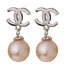 Elegant Style AAA Grade Natural Pink Freshwater Pearl 925 Sterling Silver Studs Earrings